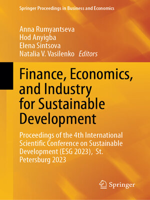 cover image of Finance, Economics, and Industry for Sustainable Development